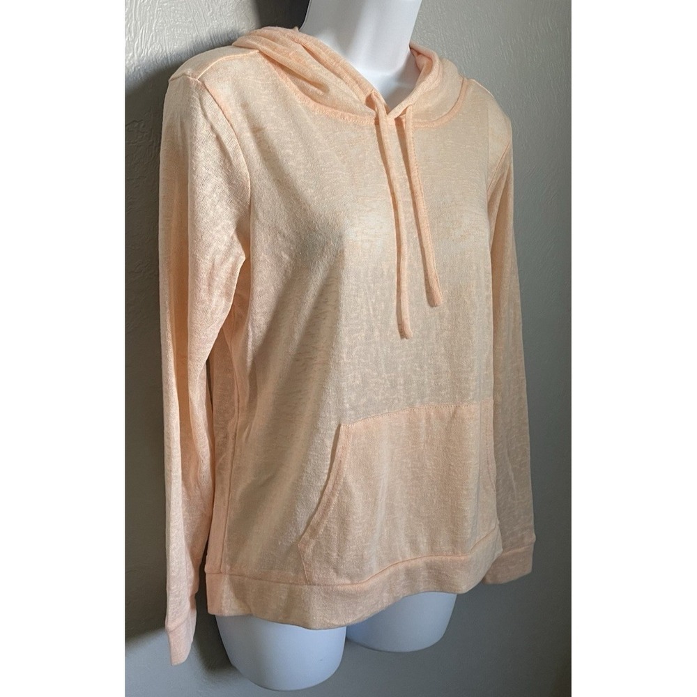 Weatherproof Lightweight Hoodie Sweater Womens Size Small Peach Orange Hooded - Picture 2 of 13